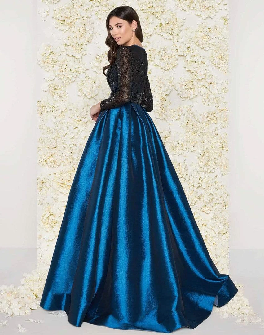 Mac Duggal - 62883D Long-Sleeved Beaded Lace Shiny Dress 7 Mac Duggal - 62883D Long-Sleeved Beaded Lace Shiny Dress