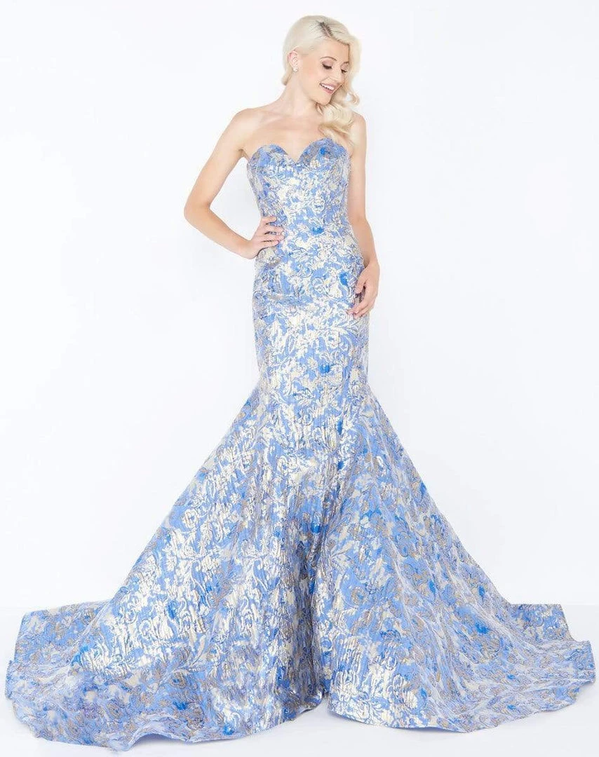 Mac Duggal - 66219M Metallic Brocade Sweetheart Mermaid Dress Formal Gowns 3 Mac Duggal - 66219M Metallic Brocade Sweetheart Mermaid Dress Formal Gowns