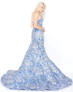 Mac Duggal - 66219M Metallic Brocade Sweetheart Mermaid Dress Formal Gowns