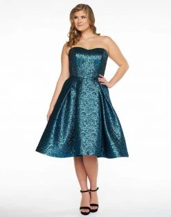 Mac Duggal - 66280F Metallic Sweetheart Pleated A-line Dress 7 Mac Duggal - 66280F Metallic Sweetheart Pleated A-line Dress