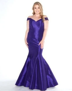 Mac Duggal - 66387F Off-Shoulder Taffeta Mermaid Dress