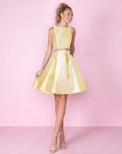 Mac Duggal - 66548C Two Piece Bateau A-line Dress Cocktail Dresses