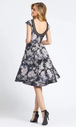 Mac Duggal - 66750D Floral Detailed Bateau A-line Dress Prom Dresses