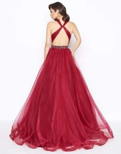 Mac Duggal - 67663R Polka Dot Tulle Halter Style Evening Gown 7 Mac Duggal - 67663R Polka Dot Tulle Halter Style Evening Gown