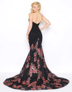 Formal Gowns Mac Duggal - 67673R Floral Plunging Fitted Mermaid Gown 6 Formal Gowns Mac Duggal - 67673R Floral Plunging Fitted Mermaid Gown