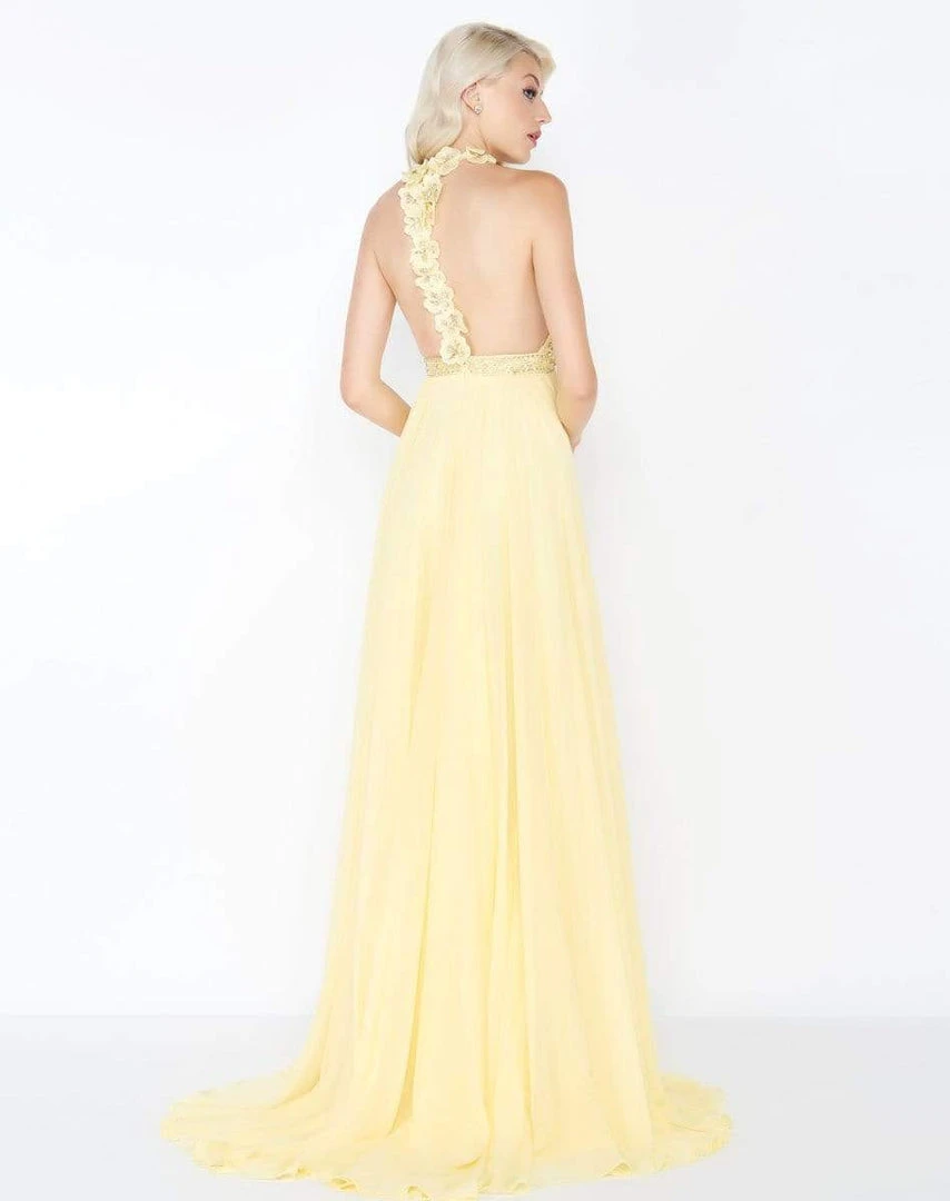 Mac Duggal - 79185M Beaded Halter Neck A-line Gown 4 Mac Duggal - 79185M Beaded Halter Neck A-line Gown