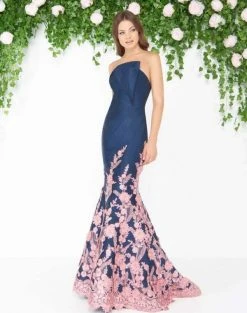 Formal Gowns Mac Duggal - 80761D Floral Lace Pleated Mermaid Dress 11 Formal Gowns Mac Duggal - 80761D Floral Lace Pleated Mermaid Dress