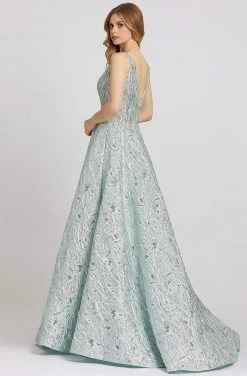 Mac Duggal Ballgowns - 40996H Embellished Plunging V-Neck Ballgown Formal Gowns