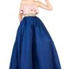 Formal Gowns Mac Duggal Ballgowns - 66722H Two Tone Strapless Ballgown With Train