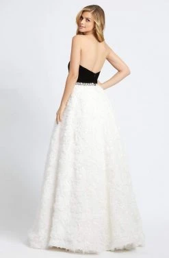 Formal Gowns Mac Duggal Ballgowns - 67684H Strapless Bodice Rosette Ballgown 9 Formal Gowns Mac Duggal Ballgowns - 67684H Strapless Bodice Rosette Ballgown