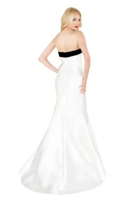 Formal Gowns Mac Duggal Black White Red - 12182R Sweetheart Mermaid Gown With Train