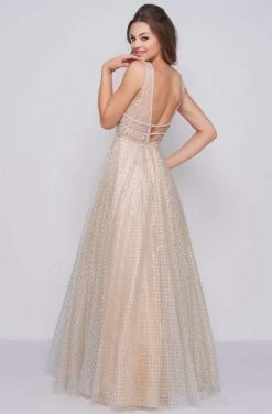 Mac Duggal - Deep V-neck Shimmering Ballgown 77402M Formal Gowns 7 Mac Duggal - Deep V-neck Shimmering Ballgown 77402M Formal Gowns