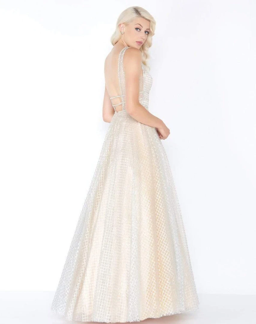 Mac Duggal - Deep V-neck Shimmering Ballgown 77402M Formal Gowns 6 Mac Duggal - Deep V-neck Shimmering Ballgown 77402M Formal Gowns