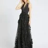 Formal Gowns Mac Duggal Evening - 12264D Floral Applique A-Line Evening Dress
