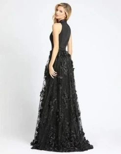 Formal Gowns Mac Duggal Evening - 12264D Floral Applique A-Line Evening Dress