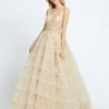 Mac Duggal Evening - 20136D Sleeveless V-Neck Tiered Ballgown 2 Mac Duggal Evening - 20136D Sleeveless V-Neck Tiered Ballgown