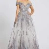 Mac Duggal Evening - 20174D Embellished Deep Off-Shoulder Ballgown Formal Gowns