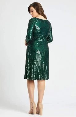 Cocktail Dresses Mac Duggal Fabulouss - 4841F Sequined Knee-Length Dress