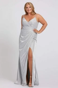 Mac Duggal Fabulouss - 49049F Glittered Long Column Dress Formal Gowns