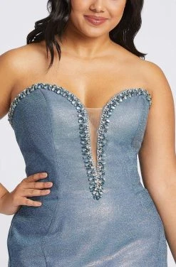 Formal Gowns Mac Duggal Fabulouss - 66815F Bejeweled Brocade Mermaid Dress