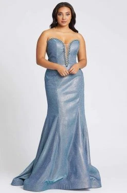 Formal Gowns Mac Duggal Fabulouss - 66815F Bejeweled Brocade Mermaid Dress