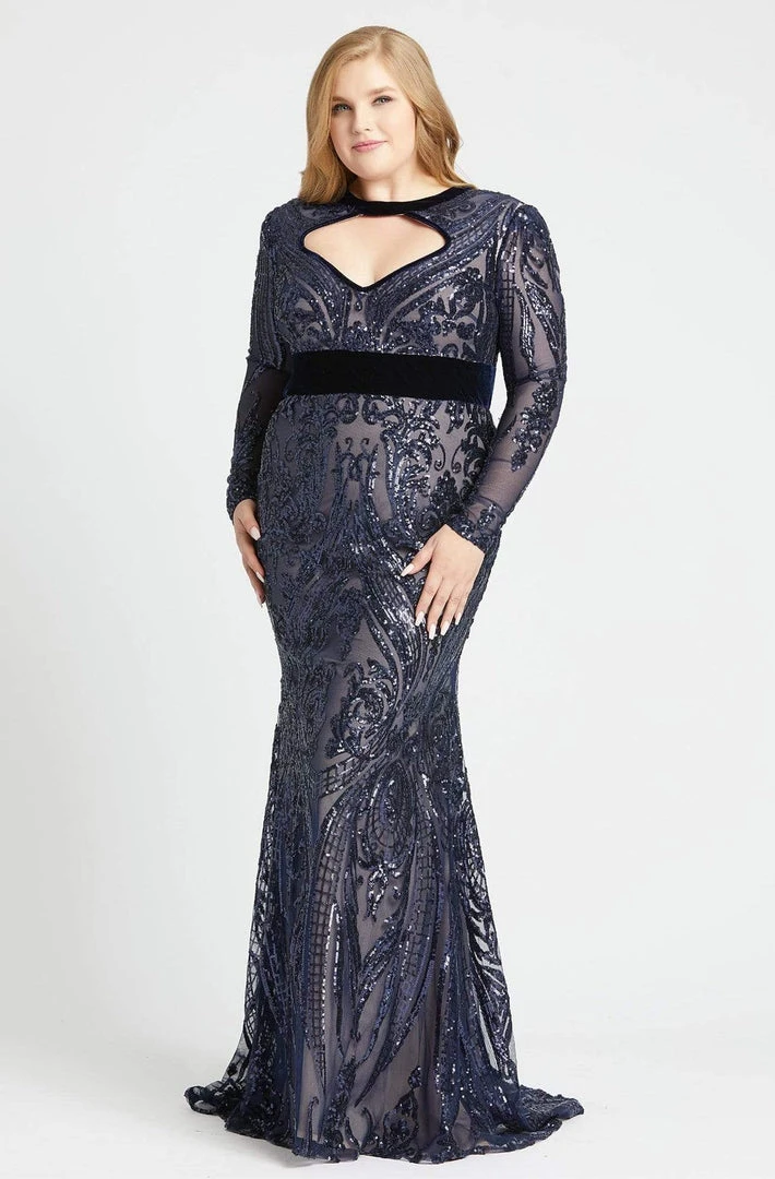 Mac Duggal Fabulouss - 77664F Sequined Fitted Bodice Trumpet Gown 3 Mac Duggal Fabulouss - 77664F Sequined Fitted Bodice Trumpet Gown