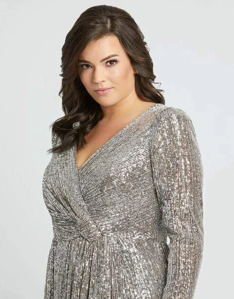 Formal Gowns Mac Duggal Fabulouss - 77676F Sequined Long Sleeves Slit Gown 5 Formal Gowns Mac Duggal Fabulouss - 77676F Sequined Long Sleeves Slit Gown
