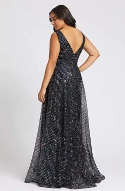 Mac Duggal Fabulouss - 77717F Sequined V-Neck And Back Long Dress Formal Gowns 7 Mac Duggal Fabulouss - 77717F Sequined V-Neck And Back Long Dress Formal Gowns
