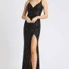 Formal Gowns Mac Duggal Flash - 5064L Full Sequin V Neck Sleeveless Fitted Gown