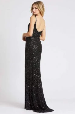 Formal Gowns Mac Duggal Flash - 5064L Full Sequin V Neck Sleeveless Fitted Gown