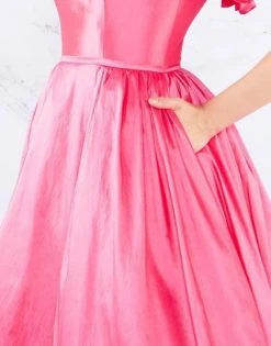 Formal Gowns Mac Duggal Flash - 66723L Sleek Ruffle-Paneled Off Shoulder Ballgown