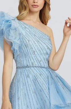 Mac Duggal Prom - 11118M Bedazzled One Shoulder A-line Dress Formal Gowns