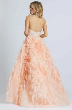 Mac Duggal Prom - 11119M Strapless Embroidered Ruffled A-line Gown Formal Gowns