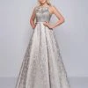 Mac Duggal Prom - 2090M Jewel Crusted Metallic Brocade Ballgown