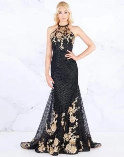 Mac Duggal Prom - 30578M Beaded Halter Strappy Back Embellished Gown