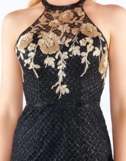 Mac Duggal Prom - 30578M Beaded Halter Strappy Back Embellished Gown