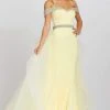 Formal Gowns Mac Duggal Prom - 48913M Off-Shoulder Sheath Dress With Overskirt