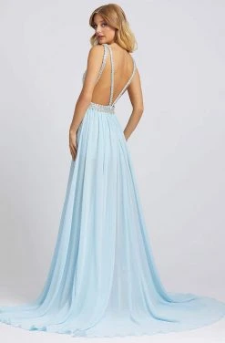 Formal Gowns Mac Duggal Prom - 50494M Embellished Deep V-neck A-line Dress 6 Formal Gowns Mac Duggal Prom - 50494M Embellished Deep V-neck A-line Dress