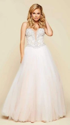 Mac Duggal Prom 65357 H Plunging Sweetheart Dress - 1 Pc Ivory/Nude In Size 10 Available