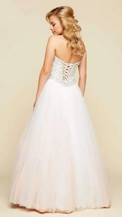 Mac Duggal Prom 65357 H Plunging Sweetheart Dress - 1 Pc Ivory/Nude In Size 10 Available