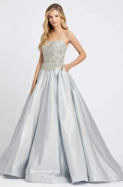 Formal Gowns Mac Duggal Prom - 66700M Strapless Bead-Crusted Bodice Ballgown