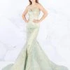 Formal Gowns Mac Duggal Prom - 66740M Strapless Jacquard Trumpet Evening Gown