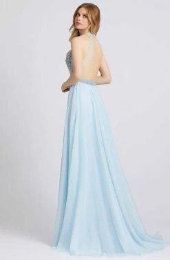 Mac Duggal Prom - 66881M Beaded Plunging Halter A-Line Gown Formal Gowns 6 Mac Duggal Prom - 66881M Beaded Plunging Halter A-Line Gown Formal Gowns