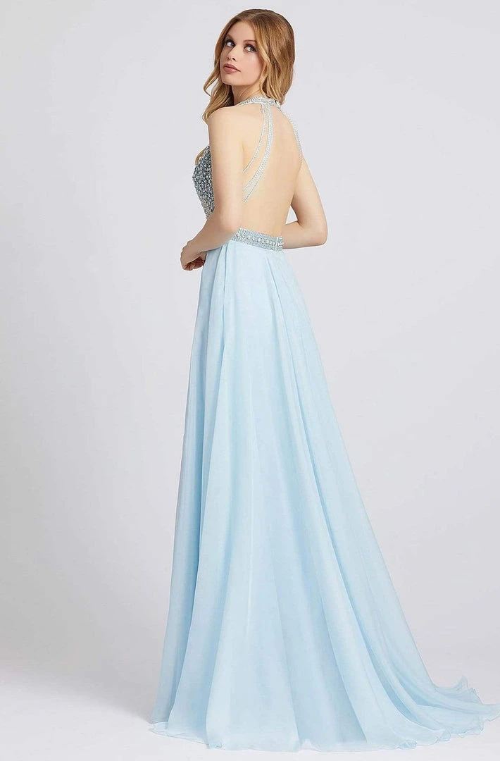 Mac Duggal Prom - 66881M Beaded Plunging Halter A-Line Gown Formal Gowns 4 Mac Duggal Prom - 66881M Beaded Plunging Halter A-Line Gown Formal Gowns
