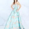 Mac Duggal Prom - 66885M Jewel-Speckled Floral Print Ballgown