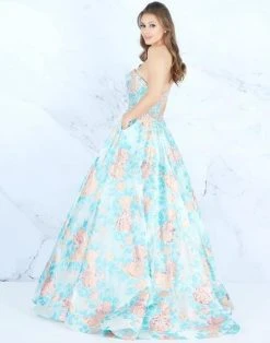 Mac Duggal Prom - 66885M Jewel-Speckled Floral Print Ballgown