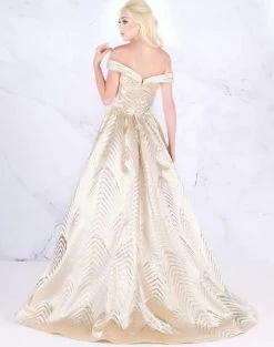 Formal Gowns Mac Duggal Prom - 66894M Off Shoulder Geometric Motif Lace Ballgown 6 Formal Gowns Mac Duggal Prom - 66894M Off Shoulder Geometric Motif Lace Ballgown