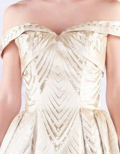 Formal Gowns Mac Duggal Prom - 66894M Off Shoulder Geometric Motif Lace Ballgown 7 Formal Gowns Mac Duggal Prom - 66894M Off Shoulder Geometric Motif Lace Ballgown