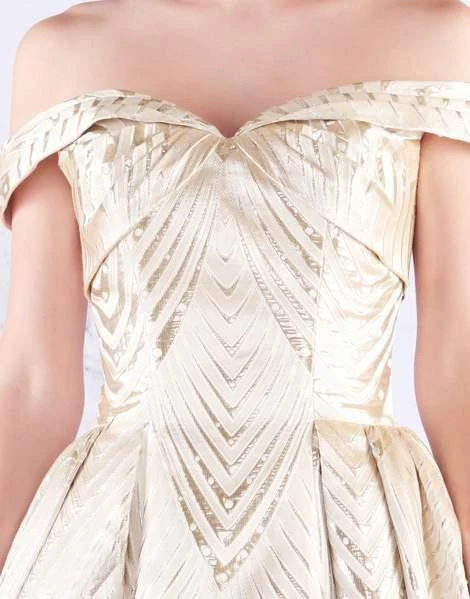 Formal Gowns Mac Duggal Prom - 66894M Off Shoulder Geometric Motif Lace Ballgown 5 Formal Gowns Mac Duggal Prom - 66894M Off Shoulder Geometric Motif Lace Ballgown