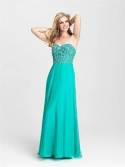 Madison James - 16-368 Dress In Aqua Formal Gowns